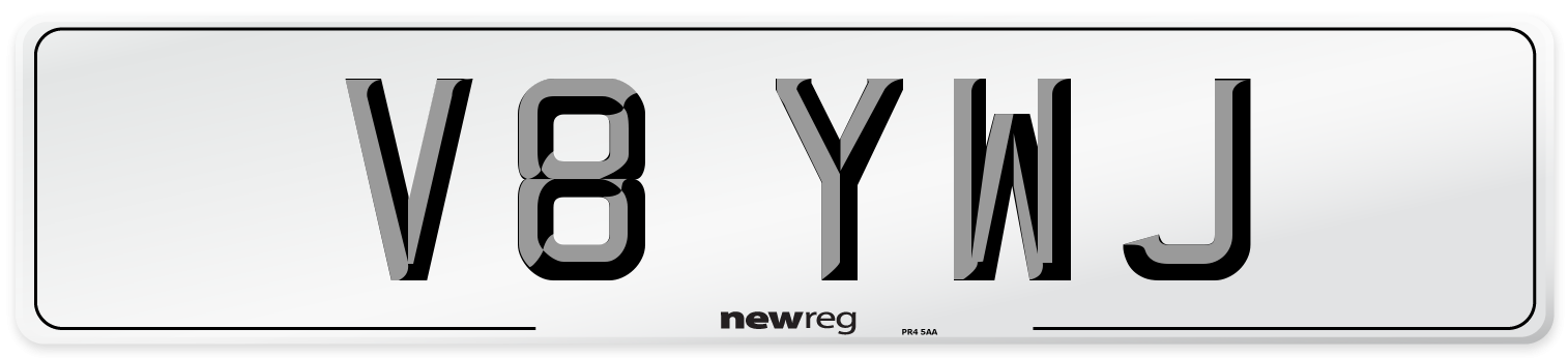V8 YWJ Number Plate from New Reg